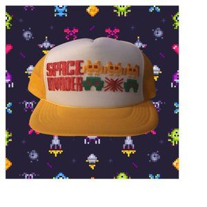 VINTAGE ATARI SPACE INVADERS COLLECTABLE TRUCKER STYLE HAT